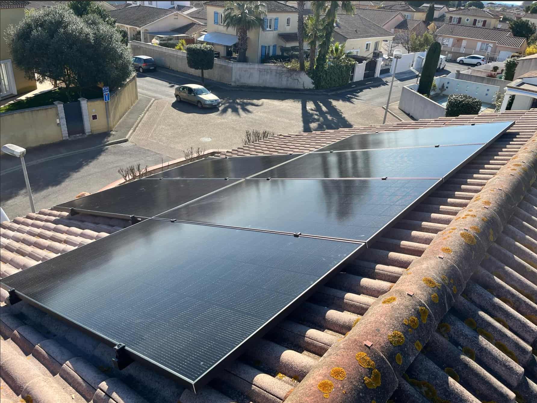 Exemple installation panneaux solaires